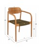 ΠΟΛΥΘΡΟΝΑ OSLO HM9636.05 ΞΥΛΟ TEAK ΦΥΣΙΚΟ & ΠΡΑΣΙΝΟ ΣΧΟΙΝΙ 55x54x80Yεκ.