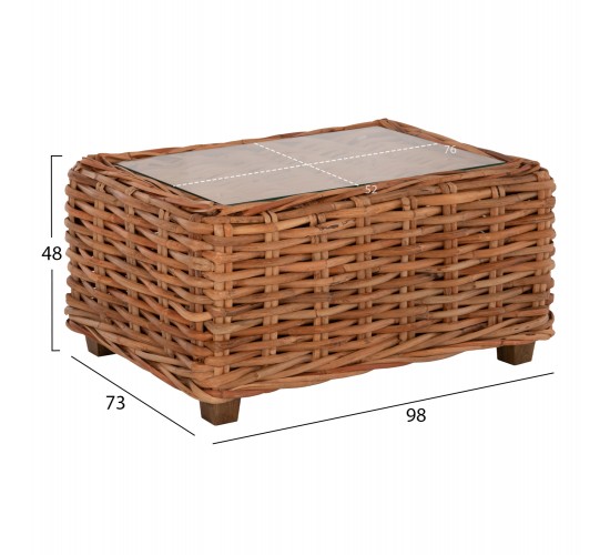 ΣΕΤ ΣΑΛΟΝΙ ΕΞ.ΧΩΡΟΥ TROPEL HM9656 4ΤΜΧ ΦΥΣΙΚΟ RATTAN-ΞΥΛΟ ΜΑΟΝΙ-ΛΕΥΚΑ ΜΑΞΙΛΑΡΙΑ