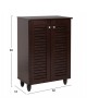 ΠΑΠΟΥΤΣΟΘΗΚΗ-ΝΤΟΥΛΑΠΑ PROLLY HM9608.01 ΜΕΛΑΜΙΝΗ WENGE-2ΠΟΡΤΕΣ-4ΡΑΦΙΑ 60x34x88Υεκ.