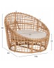 ΠΟΛΥΘΡΟΝΑ ENTO HM9814 RATTAN ΣΕ ΦΥΣΙΚΟ-ΛΕΥΚΟ ΜΑΞΙΛΑΡΙ 106x94x82Yεκ.