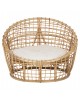 ΠΟΛΥΘΡΟΝΑ ENTO HM9814 RATTAN ΣΕ ΦΥΣΙΚΟ-ΛΕΥΚΟ ΜΑΞΙΛΑΡΙ 106x94x82Yεκ.