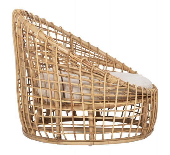 ΠΟΛΥΘΡΟΝΑ ENTO HM9814 RATTAN ΣΕ ΦΥΣΙΚΟ-ΛΕΥΚΟ ΜΑΞΙΛΑΡΙ 106x94x82Yεκ.
