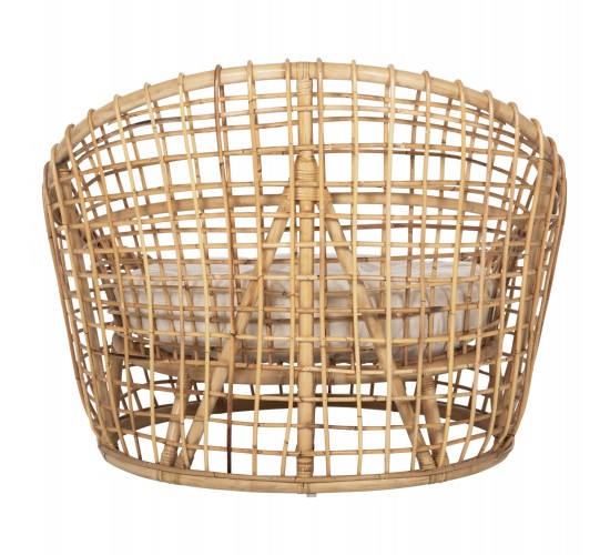ΠΟΛΥΘΡΟΝΑ ENTO HM9814 RATTAN ΣΕ ΦΥΣΙΚΟ-ΛΕΥΚΟ ΜΑΞΙΛΑΡΙ 106x94x82Yεκ.