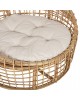 ΠΟΛΥΘΡΟΝΑ ENTO HM9814 RATTAN ΣΕ ΦΥΣΙΚΟ-ΛΕΥΚΟ ΜΑΞΙΛΑΡΙ 106x94x82Yεκ.