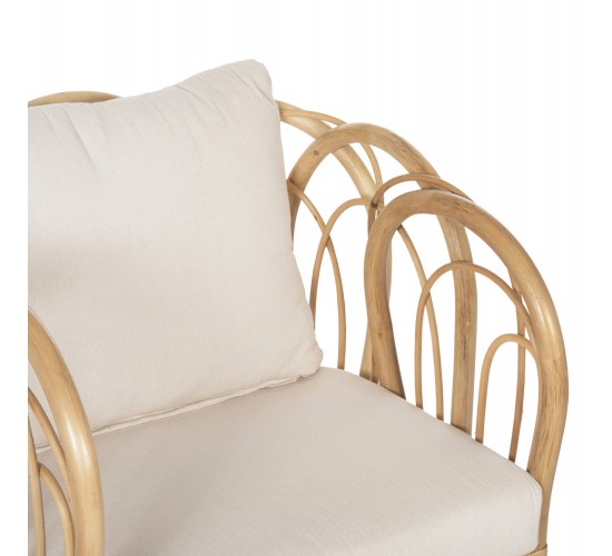 ΠΟΛΥΘΡΟΝΑ ESTOR HM9817 RATTAN ΣΕ ΦΥΣΙΚΟ-ΛΕΥΚΟ ΜΑΞΙΛΑΡΙ 78x75x92Υ εκ.
