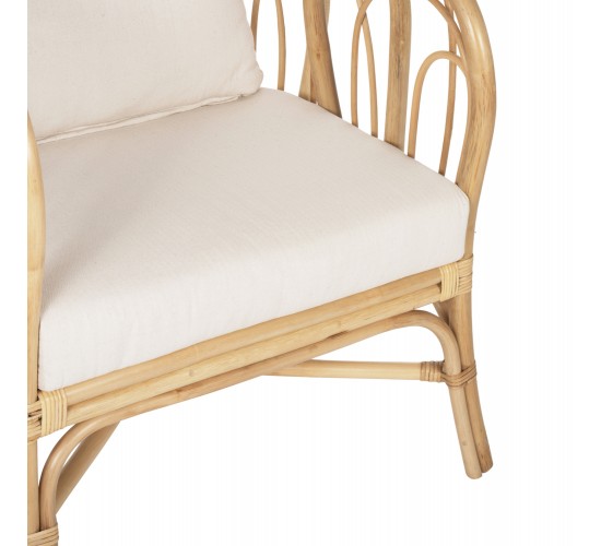 ΠΟΛΥΘΡΟΝΑ ESTOR HM9817 RATTAN ΣΕ ΦΥΣΙΚΟ-ΛΕΥΚΟ ΜΑΞΙΛΑΡΙ 78x75x92Υ εκ.