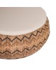 ΠΟΛΥΘΡΟΝΑ ΣΤΡΟΓΓΥΛΗ LADLON HM5992 RATTAN ΦΥΣΙΚΟ-ΕΚΡΟΥ ΜΑΞΙΛΑΡΙ 97x97x76Υεκ.