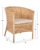 ΠΟΛΥΘΡΟΝΑ APRON HM9818 RATTAN ΠΛΕΚΤΟ ΣΕ ΦΥΣΙΚΟ-ΛΕΥΚΟ ΜΑΞΙΛΑΡΙ 75x70x85Υεκ.