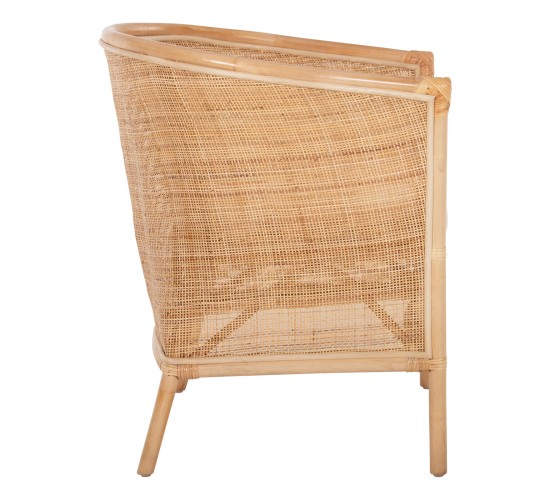 ΠΟΛΥΘΡΟΝΑ APRON HM9818 RATTAN ΠΛΕΚΤΟ ΣΕ ΦΥΣΙΚΟ-ΛΕΥΚΟ ΜΑΞΙΛΑΡΙ 75x70x85Υεκ.