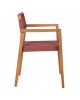 ΠΟΛΥΘΡΟΝΑ CHARLOTTE HM9637.06 ΞΥΛΟ TEAK ΦΥΣΙΚΟ & ΡΟΖ ΣΧΟΙΝΙ 59x54x83Y εκ.