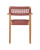 ΠΟΛΥΘΡΟΝΑ CHARLOTTE HM9637.06 ΞΥΛΟ TEAK ΦΥΣΙΚΟ & ΡΟΖ ΣΧΟΙΝΙ 59x54x83Y εκ.