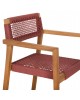 ΠΟΛΥΘΡΟΝΑ CHARLOTTE HM9637.06 ΞΥΛΟ TEAK ΦΥΣΙΚΟ & ΡΟΖ ΣΧΟΙΝΙ 59x54x83Y εκ.