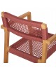 ΠΟΛΥΘΡΟΝΑ CHARLOTTE HM9637.06 ΞΥΛΟ TEAK ΦΥΣΙΚΟ & ΡΟΖ ΣΧΟΙΝΙ 59x54x83Y εκ.
