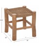 ΣΚΑΜΠΟ LONDER HM5987 ΞΥΛΟ ΤΕΑΚ ΚΑΙ ΣΥΝΘΕΤΙΚΟ RATTAN ΣΕ ΦΥΣΙΚΟ 38x38x40,5Υεκ.