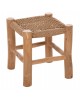 ΣΚΑΜΠΟ LONDER HM5987 ΞΥΛΟ ΤΕΑΚ ΚΑΙ ΣΥΝΘΕΤΙΚΟ RATTAN ΣΕ ΦΥΣΙΚΟ 38x38x40,5Υεκ.