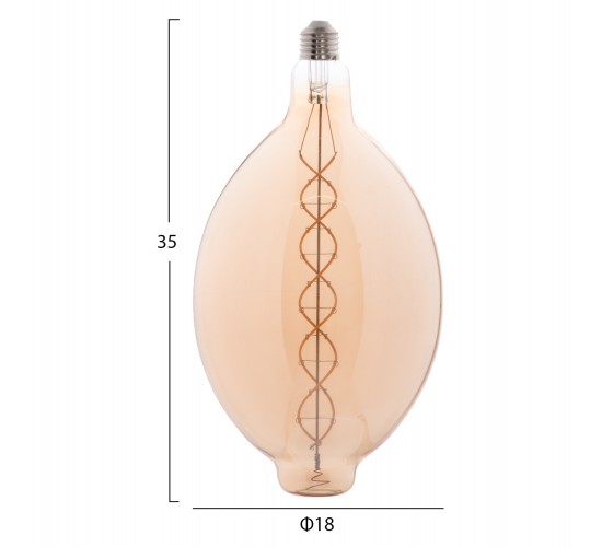 ΛΑΜΠΤΗΡΑΣ BT180 LED FILAMENT 8W E27 3000K TEA COLOR DIMMABLE HM4051.02