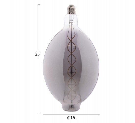 ΛΑΜΠΤΗΡΑΣ LED FILAMENT 8W E27 3000K SMOKE DIMMABLE HM4051.03