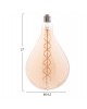 ΛΑΜΠΤΗΡΑΣ A160 LED FILAMENT 8W E27 3000K TEA COLOR DIMMABLE HM4052.02