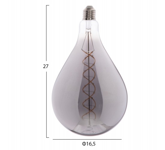 ΛΑΜΠΤΗΡΑΣ A160 LED FILAMENT 8W E27 3000K SMOKE COLOR DIMMABLE  HM4052.03