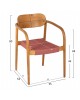 ΠΟΛΥΘΡΟΝΑ OSLO HM9636.06 ΞΥΛΟ TEAK ΦΥΣΙΚΟ & ΡΟΖ ΣΧΟΙΝΙ 55x54x80Yεκ.