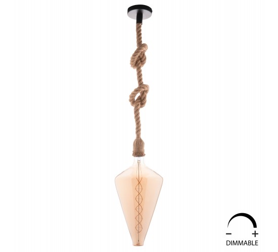 ΛΑΜΠΤΗΡΑΣ JHD-DHP-190 LED FILAMENT 8W E27 3000K GOLD COLOR DIMMABLE HM4054.02