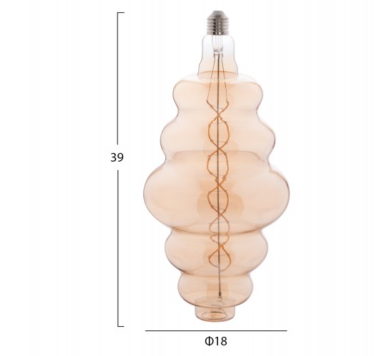 ΛΑΜΠΤΗΡΑΣ FW180 LED FILAMENT 8W E27 3000K GOLD COLOR DIMMABLE  HM4056.02