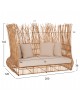 ΚΑΝΑΠΕΣ ΕΞ. ΧΩΡΟΥ ZEPHYR HM5988 ΚΑΛΑΜΙΑ RATTAN ΦΥΣΙΚΟ-ΜΠΕΖ ΜΑΞΙΛΑΡΙΑ 200x120x142Yεκ.