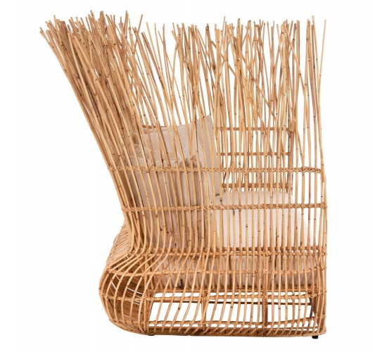 ΚΑΝΑΠΕΣ ΕΞ. ΧΩΡΟΥ ZEPHYR HM5988 ΚΑΛΑΜΙΑ RATTAN ΦΥΣΙΚΟ-ΜΠΕΖ ΜΑΞΙΛΑΡΙΑ 200x120x142Yεκ.