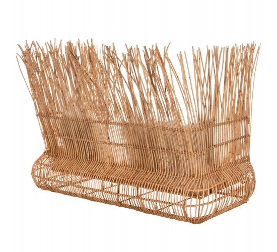 ΚΑΝΑΠΕΣ ΕΞ. ΧΩΡΟΥ ZEPHYR HM5988 ΚΑΛΑΜΙΑ RATTAN ΦΥΣΙΚΟ-ΜΠΕΖ ΜΑΞΙΛΑΡΙΑ 200x120x142Yεκ.