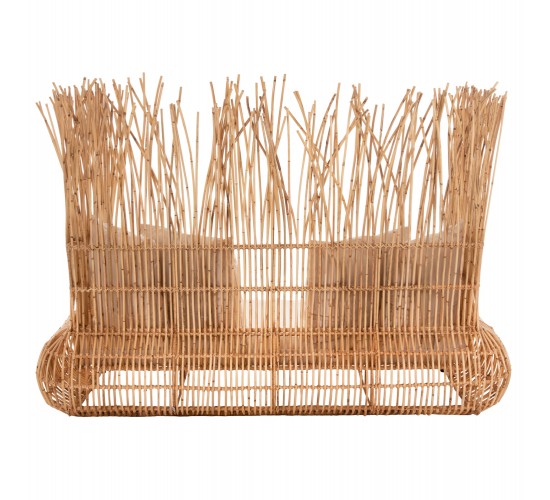 ΚΑΝΑΠΕΣ ΕΞ. ΧΩΡΟΥ ZEPHYR HM5988 ΚΑΛΑΜΙΑ RATTAN ΦΥΣΙΚΟ-ΜΠΕΖ ΜΑΞΙΛΑΡΙΑ 200x120x142Yεκ.