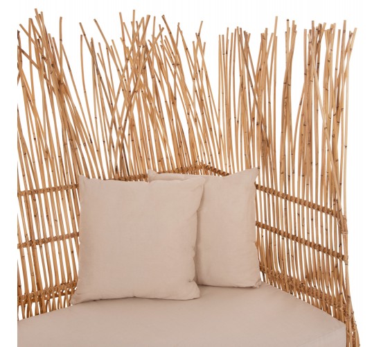 ΚΑΝΑΠΕΣ ΕΞ. ΧΩΡΟΥ ZEPHYR HM5988 ΚΑΛΑΜΙΑ RATTAN ΦΥΣΙΚΟ-ΜΠΕΖ ΜΑΞΙΛΑΡΙΑ 200x120x142Yεκ.