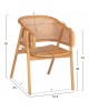 ΠΟΛΥΘΡΟΝΑ KENLEE HM9872 ΦΡΑΞΙΝΟΣ ΚΑΙ ΦΥΣΙΚΟ RATTAN RATTAN ΣΕ ΦΥΣΙΚΟ 57,5x55x81Yεκ.