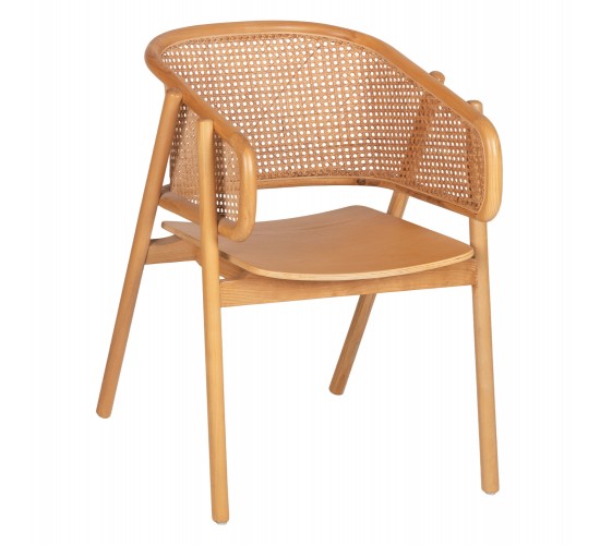 ΠΟΛΥΘΡΟΝΑ KENLEE HM9872 ΦΡΑΞΙΝΟΣ ΚΑΙ ΦΥΣΙΚΟ RATTAN RATTAN ΣΕ ΦΥΣΙΚΟ 57,5x55x81Yεκ.