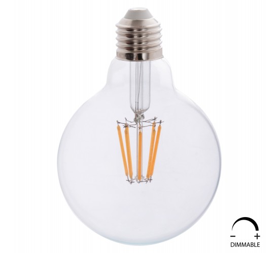 ΛΑΜΠΤΗΡΑΣ GLOBO LED FILAMENT 8W E27 3000K ΔΙΑΦΑΝΟΣ DIMMABLE HM4050.01