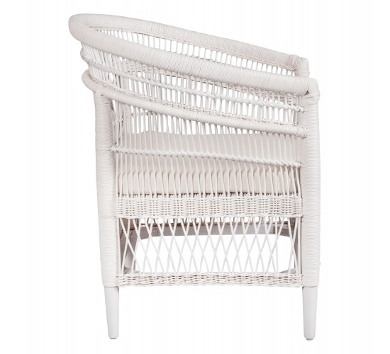ΠΟΛΥΘΡΟΝΑ MALAWI HM9635.02 ΞΥΛΟ ΜΑΟΝΙ ΜΕ RATTAN ΛΕΥΚΟ-ΛΕΥΚΟ ΜΑΞΙΛΑΡΙ 80x70x86Υεκ.