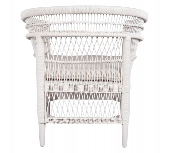 ΠΟΛΥΘΡΟΝΑ MALAWI HM9635.02 ΞΥΛΟ ΜΑΟΝΙ ΜΕ RATTAN ΛΕΥΚΟ-ΛΕΥΚΟ ΜΑΞΙΛΑΡΙ 80x70x86Υεκ.