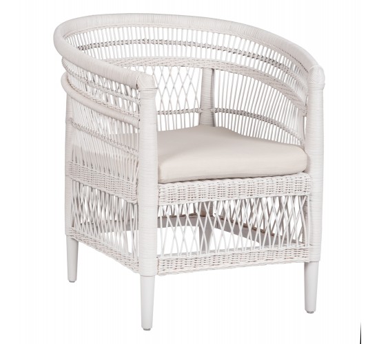 ΠΟΛΥΘΡΟΝΑ MALAWI HM9635.02 ΞΥΛΟ ΜΑΟΝΙ ΜΕ RATTAN ΛΕΥΚΟ-ΛΕΥΚΟ ΜΑΞΙΛΑΡΙ 80x70x86Υεκ.
