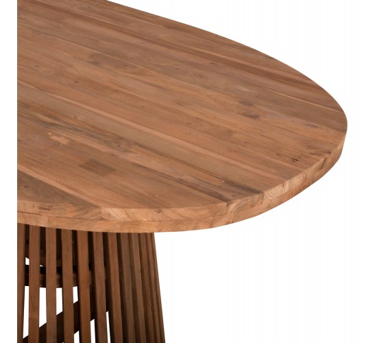 ΤΡΑΠΕΖΙ ΤΡΑΠΕΖΑΡΙΑΣ REMIK HM9835 RECYCLED ΤΕΑΚ ΣΕ ΦΥΣΙΚΟ 100x200x75,5Yεκ. TOP 4εκ.