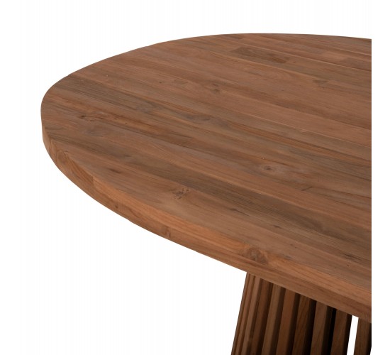 ΤΡΑΠΕΖΙ ΤΡΑΠΕΖΑΡΙΑΣ REMIK HM9835 RECYCLED ΤΕΑΚ ΣΕ ΦΥΣΙΚΟ 100x200x75,5Yεκ. TOP 4εκ.