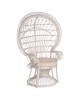 ΠΟΛΥΘΡΟΝΑ ROYAL PEACOCK HM9342.02 RATTAN ΣΕ ΛΕΥΚΟ-ΜΑΞΙΛΑΡΙ ΛΕΥΚΟ 114x72x150Yεκ.