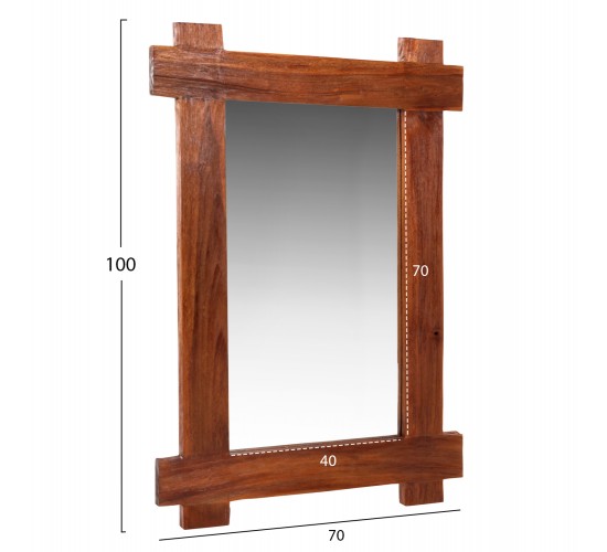 ΚΑΘΡΕΠΤΗΣ ΤΟΙΧΟΥ HM4303 ΑΝΑΚΥΚΛΩΜΕΝΟ TEAK ΣΕ ΦΥΣΙΚΟ 70x100Υεκ.