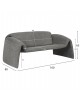 ΚΑΝΑΠΕΣ ΔΙΘΕΣΙΟΣ LAFORGE HM9680.01 ΜΕΤΑΛΛΙΚΟΣ ΣΚΕΛΕΤΟΣ-ΓΚΡΙ ΜΠΟΥΚΛΕ ΥΦΑΣΜΑ 160x80x63Υεκ. 2θέσιος