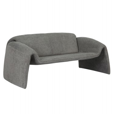 ΚΑΝΑΠΕΣ ΔΙΘΕΣΙΟΣ LAFORGE HM9680.01 ΜΕΤΑΛΛΙΚΟΣ ΣΚΕΛΕΤΟΣ-ΓΚΡΙ ΜΠΟΥΚΛΕ ΥΦΑΣΜΑ 160x80x63Υεκ. 2θέσιος