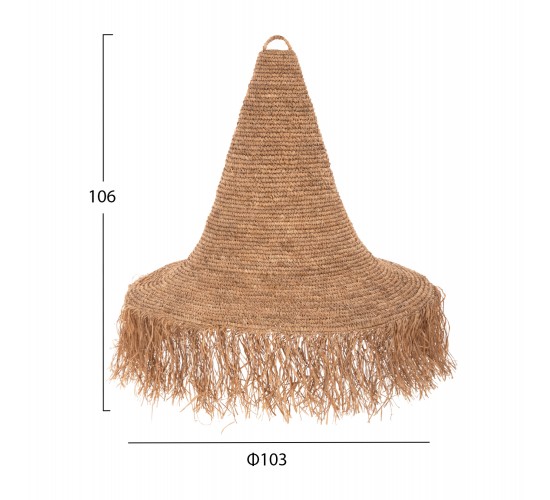 ΦΩΤΙΣΤΙΚΟ ΟΡΟΦΗΣ ΚΡΕΜΑΣΤΟ HM4033 RATTAN ΣΕ ΦΥΣΙΚΟ Φ103x84,5-106Yεκ.