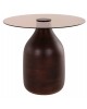 ΒΟΗΘΗΤΙΚΑ ΤΡΑΠΕΖΑΚΙΑ 2ΤΜΧ CHANG HM9668 ΞΥΛΟ MANGO-ΓΥΑΛΙ TOP Φ55x49,5Υ & Φ40x36,5Υεκ.