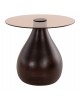 ΒΟΗΘΗΤΙΚΑ ΤΡΑΠΕΖΑΚΙΑ 2ΤΜΧ CHANG HM9668 ΞΥΛΟ MANGO-ΓΥΑΛΙ TOP Φ55x49,5Υ & Φ40x36,5Υεκ.