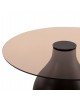 ΒΟΗΘΗΤΙΚΑ ΤΡΑΠΕΖΑΚΙΑ 2ΤΜΧ CHANG HM9668 ΞΥΛΟ MANGO-ΓΥΑΛΙ TOP Φ55x49,5Υ & Φ40x36,5Υεκ.