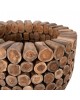 ΤΡΑΠΕΖΙ BAR ΣΤΡΟΓΓΥΛΟ LEEROY HM9806 KOMMATIA ΞΥΛΟΥ TEAK Φ900x103Υεκ.