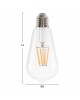 ΛΑΜΠΤΗΡΑΣ HM4188.01 LED FILAMENT 8W E27 DIMMABLE 2700K ΔΙΑΦΑΝΟΣ