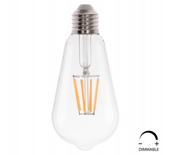 ΛΑΜΠΤΗΡΑΣ HM4188.01 LED FILAMENT 8W E27 DIMMABLE 2700K ΔΙΑΦΑΝΟΣ